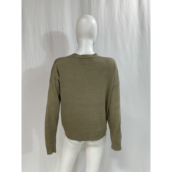Jenni Kayne V-Neck Green Sweater Size S - Picture 3 of 4